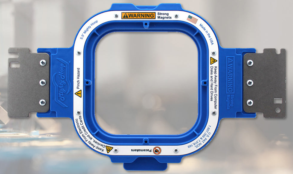 Quality Mighty Hoops embroidery frames from ETC supplies